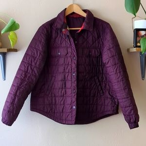 ❌SOLD❌ Woolrich Primaloft Shacket in Wine